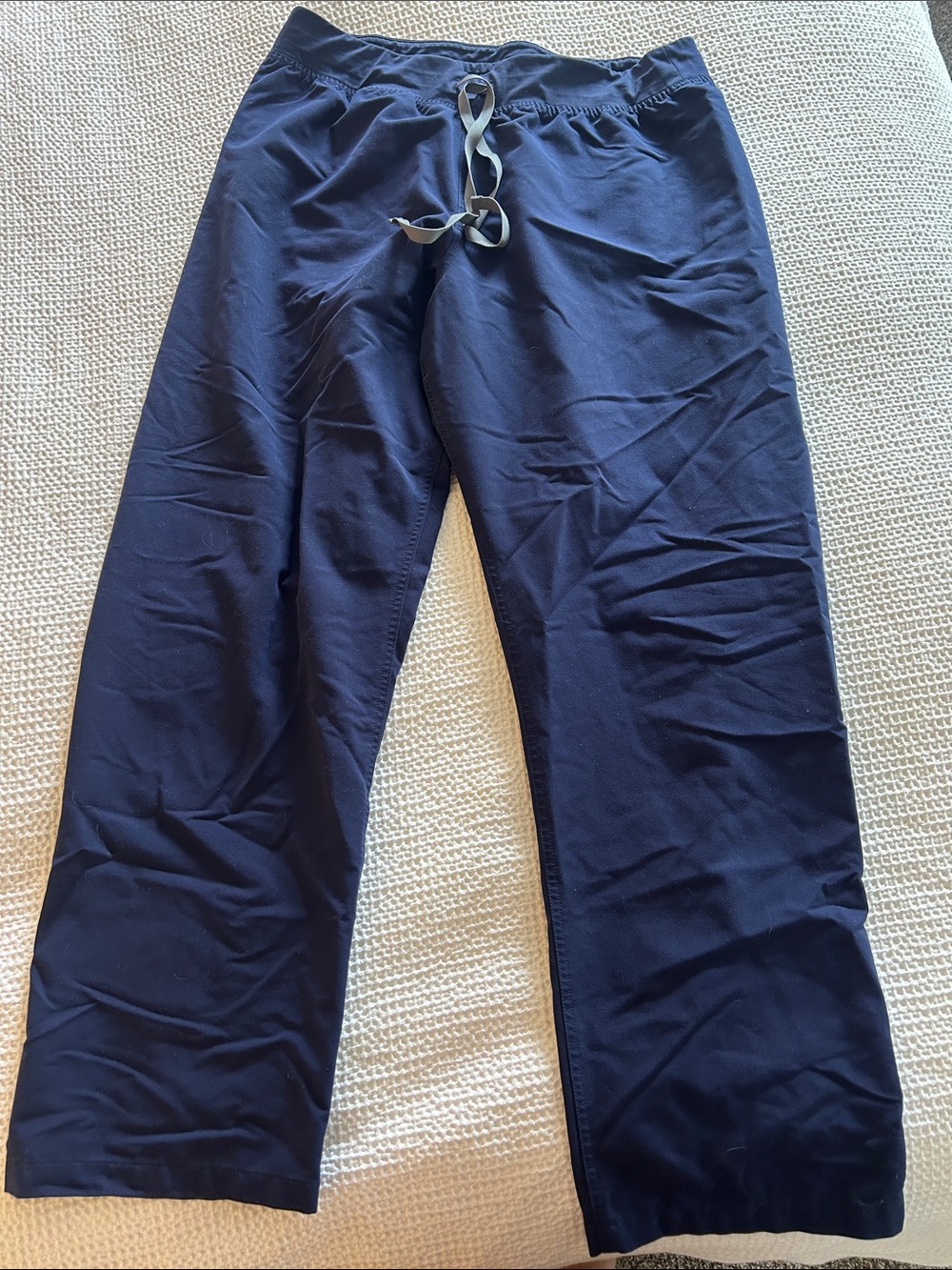 Figs Navy High Waisted Livingston Scrub Pants